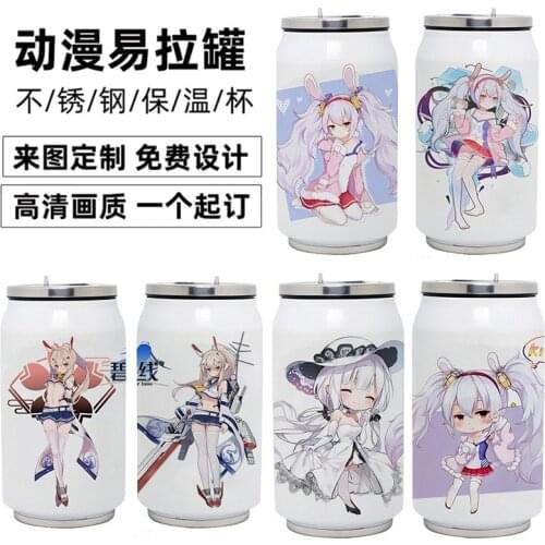 Anime Azur Lane Stainless Steel Thermos Cup DIY Cosplay Vacuum Cup Toy Gifts 350ml