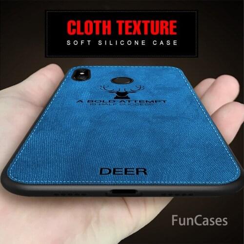 Fabric Cloth Deer Phone Case For Xiaomi Pocophone F1 Silicone Soft Tpu Flip Case For Xiaomi Xiomi Mi A2 8 Lite 5 6 Max 2 3 Cover