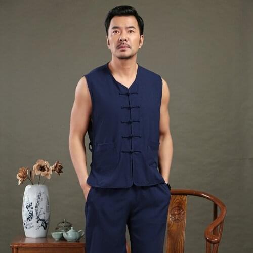 Short Sleeve Wushu Taiji Winchun Uniform Traditional Chinese Clothes Tang Suit Clothing Tops Shorts 100% Flax Linen Cotton