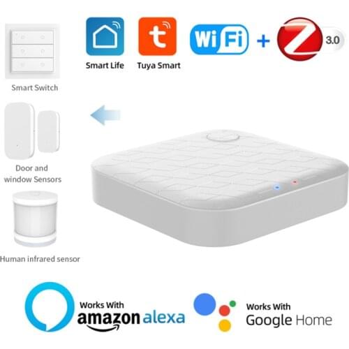 Tuya Wifi Zigbee Hub Smart Gateway Remote Voice Control Home Smart Home Bridge Control Centor Work With Alexa Google Home App