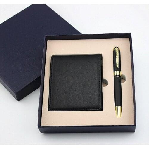 JINHAO High Quality Luxury Rollerball Pen School Office Supplies Metal Ballpoint Pen For Student Stationery Gift Genuine Wallet