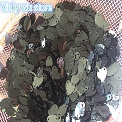 10g 9*13mm Black color Oval shape loose sequins Paillettes technology Sewing Wedding craft DIY Garment Lentejuelas Accessories