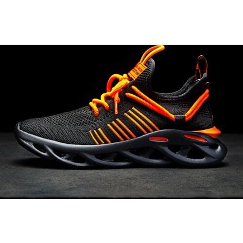 2020 mens running shoes fashion plus size sports shoes white orange couple outdoor jogging sneaker breathable twist design shoe