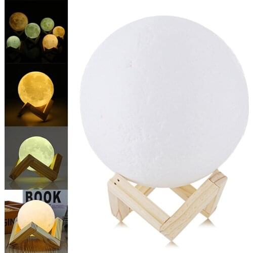 3D Magical LED Luna Night Light Moon Lamp Desk USB Charging Touch Control Home Decor Promotion Drop Shipping 2019 New