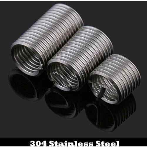 8Pcs M12 M12*1.75*1.5D M12x1.75x1.5D (ID*Pitch*XD) 304 Stainless Steel 304ss Repair Screw Bushing Sleeve Coil Wire Thread Insert