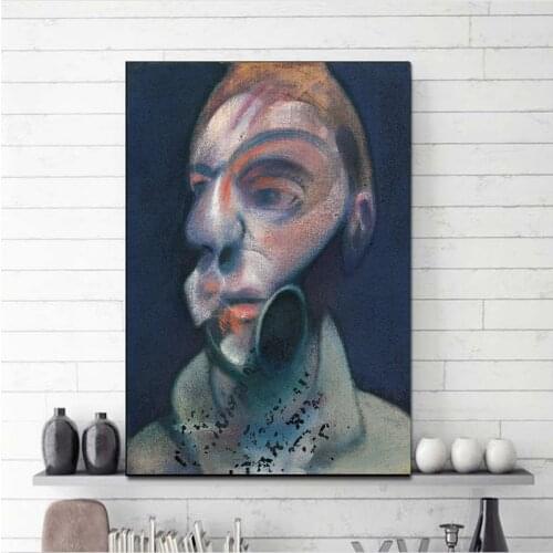 Francis Bacon Famous Artist Abstract “Self-portrait” Canvas Painting Poster and Print for Living Room Decor Wall Art Decor