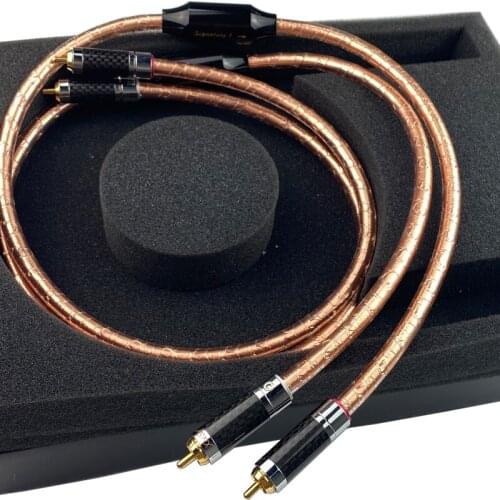HiFi Audio Line 99.99997% OCC 24K RCA / XLR Balance Cable Square Core Copper Wire