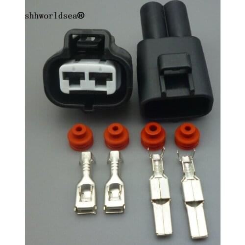 Shhworldsea 2 pin 4.8mm car Hydraulic Motor Plug Automotive Female HID Cable Connector plug For Toyota 11410 6189-0425 6188-0259
