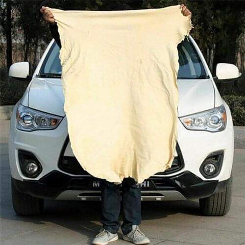 Large Natural Chamois Leather Car Cleaning Cloth Washing Absorbent Drying Towel