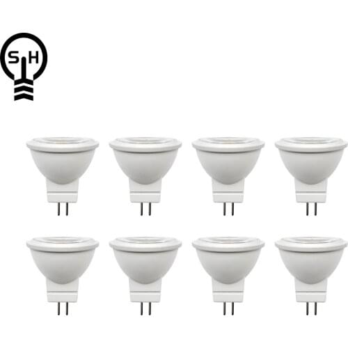 LED Bulb MR11 12V 3W COB Spotlight 8pcs/Lot 3000K Warm Light for Room Strong Concentrating Effect Home Decoration