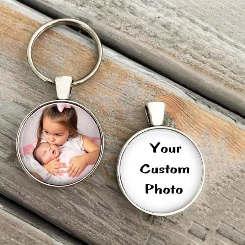 Custom Photo Gift Keychain Personalized Keychain Men/Women Birthday Gifts Your Picture DIY Metal Key Chain