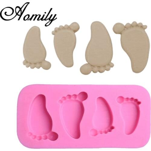 Aomily Baby Food Shape Fondant Cake Molds Cake Decorating Tools Jelly Sugar Craft Chocolate Moulds Ice Cube Molds Baking Tools