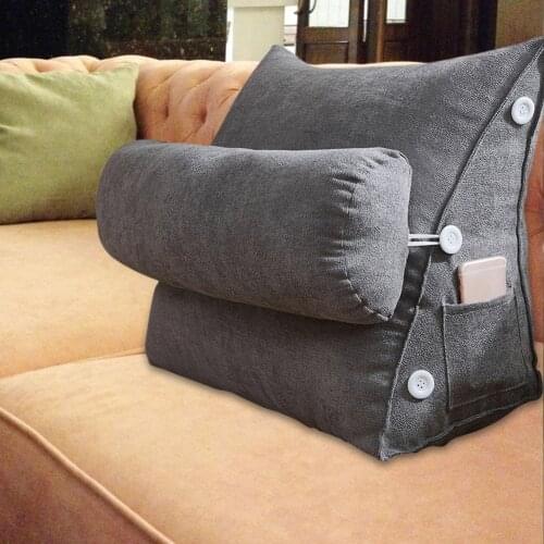 Sofa Cushion With Detachable Headrest Bed Back Rest Backrest Lounger Chair Pillow Neck Wedge Waist Support Pad Home Decoration