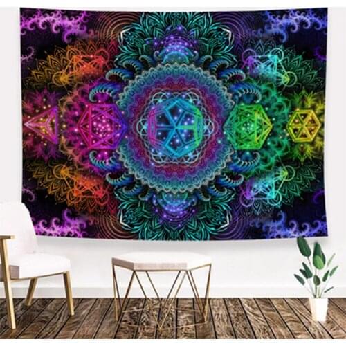 Mandala Tapestry Beach Throw Carpet Living Room Dormitory Bohemian Wall Hanging Furniture Decoration Bedroom Printed Fabric