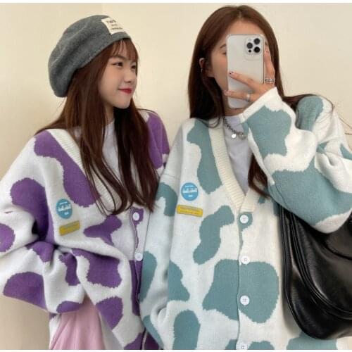 Cardigan for women autumn Coat y2k dropshipping tops korean fashion oversize clothing streetwear Buttons knitting Long sleeve