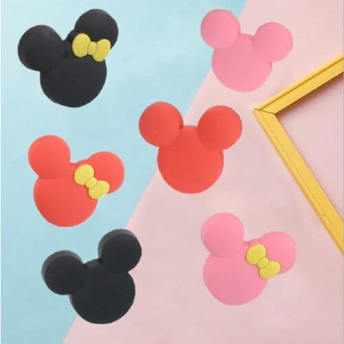 Creative Cartoon Environmental Protection Silicone Childrens Room Door Handle Pink Red Black Drawer Shoe Cabinet Knob Handle