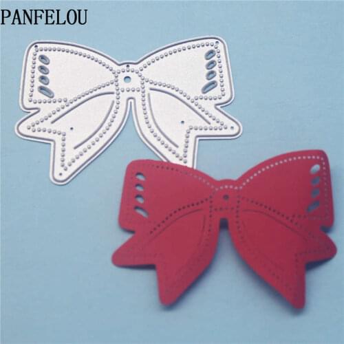 PANFELOU Bow tie metal crafts paper die cutting dies for Scrapbooking/DIY wedding Halloween Hand account cards