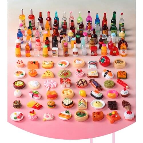 Dollhouse Miniature food,Mini Wink or ice Cream,Donuts,Coffee Cup Drink for blyth barbies ob11 Doll house Decor Accessories