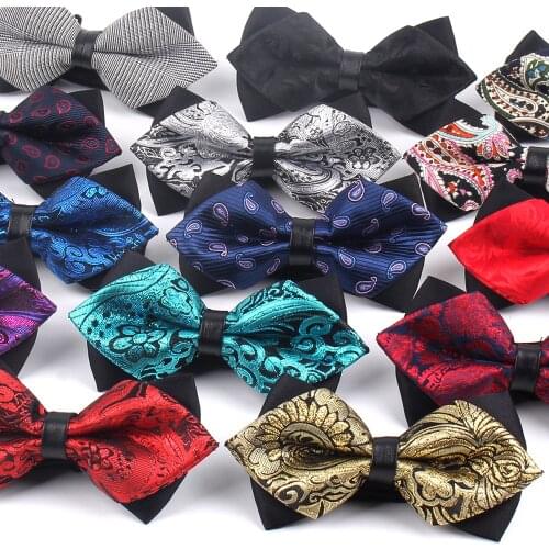 New Pointed Men Bow Tie Classic Bowtie For Men Business Wedding Adult Bowties Butterfly Suits Cravats Jacquard Woven Bowties