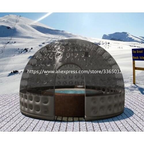 Outdoor Waterproof Inflatable Hot Tub Spa Solar Dome Cover Tent Structure