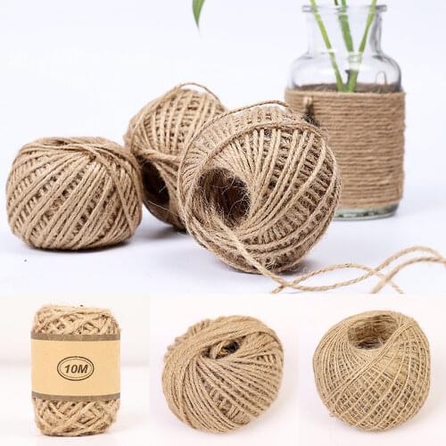 Natural creative Vintage Jute Rope Cord String Twine Burlap Ribbon Crafts Sewing DIY Jute Hemp Wedding wrapping Party Decoration
