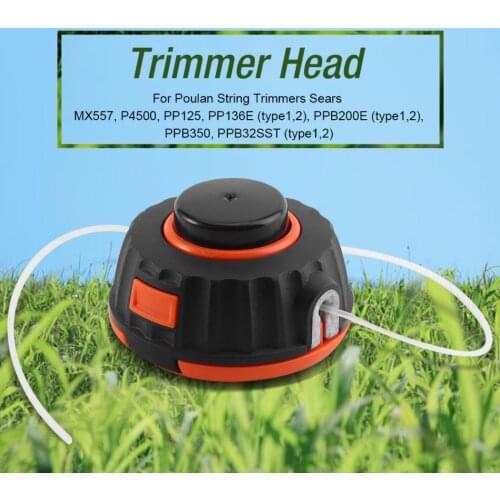 Nylon Trimmer Head Fits for Poulan String Trimmers MX557 P4500 PP125 PP136E PPB200E PPB350 Trimmer Components