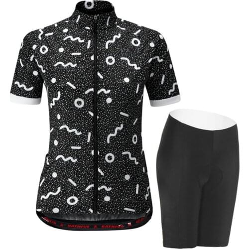 NEW Woman Shirt Cycling Jerseys Sets Shorts BIke Clothing White Bicycle Wear