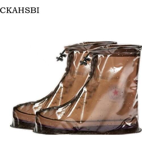 CKAHSBI 2018 New Waterproof Reusable Shoes Covers All Seasons Slip-resistant Rain Boot Overshoes Men&Womens Shoes Accessories