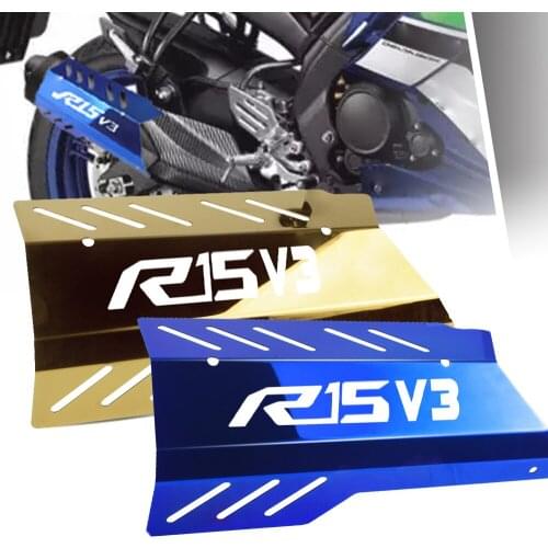 New For Yamaha YZF R15 YZFR15 V3 2017 2018 2019 2020 2021 Motorcycle CNC Exhaust Shield Muffler Pipe Protector Cover Heat Shield