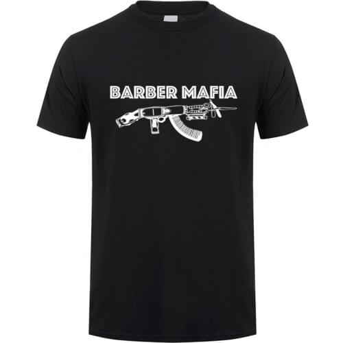 New Design Cool Barber T Shirt Men/Women Short Sleeve O-Neck Cotton Casual Hairdresser Weapon Tops Tee OZ-427