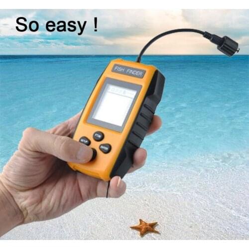 PDDHKK Portable Sonar Sensor Fish Finder Wired 7.5m Cable with Beam Angle 45 degrees Sonar Depth 100m Fishing Luring TL-88E