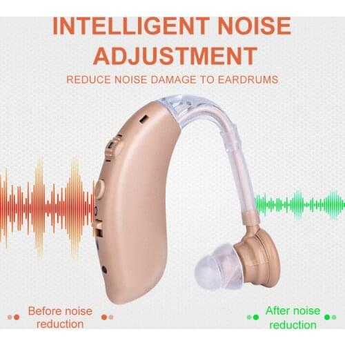 BTE Rechargeable Hearing Aids Intelligent Low-Noise Wide-Frequency Wireless Ear Sound Amplifie Digital Hearing Aid For Elderly