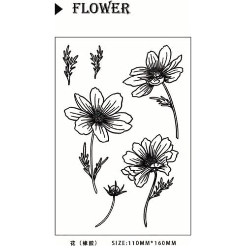 11*16CM Hot sale chrysanthem Transparent Clear Stamps / Silicone Seals Roller Stamp for DIY scrapbooking photo album/Card Making