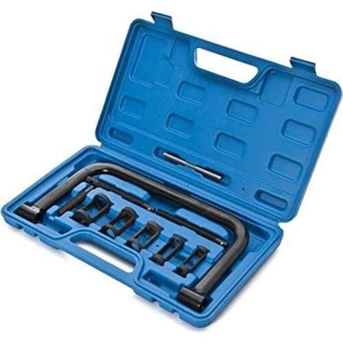 Engine Overhead Solid Valve Spring Compressor Automotive Tool C Clamp Service Set-10 Pieces