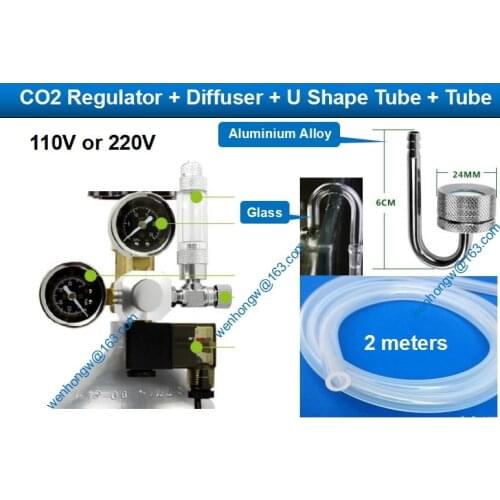 Aquarium CO2 Regulator with bubble counter, Cylinders Pressure Regulator
