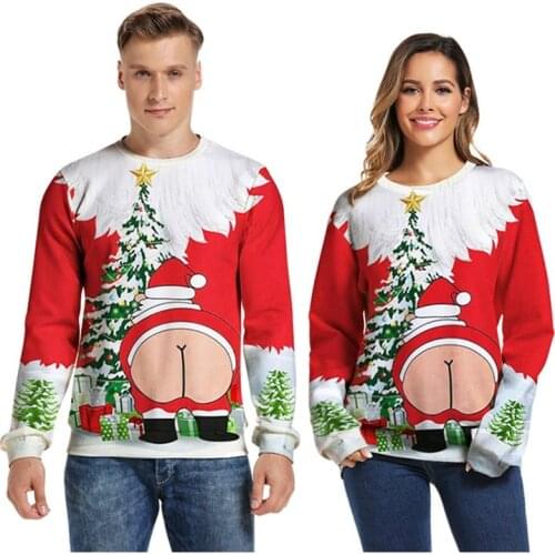 Unisex Ugly Christmas Sweater 3D Print Funny Pullover Sweaters Jumpers Tops For Xmas Men Women Holiday Party Hoodie Sweatshirt