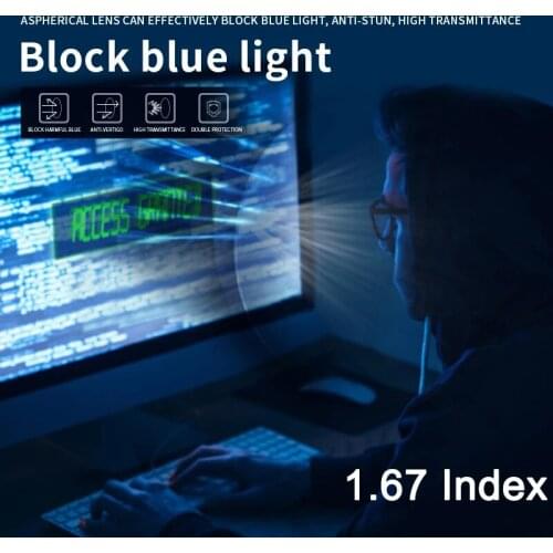 SASAMIA 1.67 Index Anti Blue Light Glasses Thin Lens For Eye Hard Uv Protection Anti-Glare Myopia Hyperopia Lentes