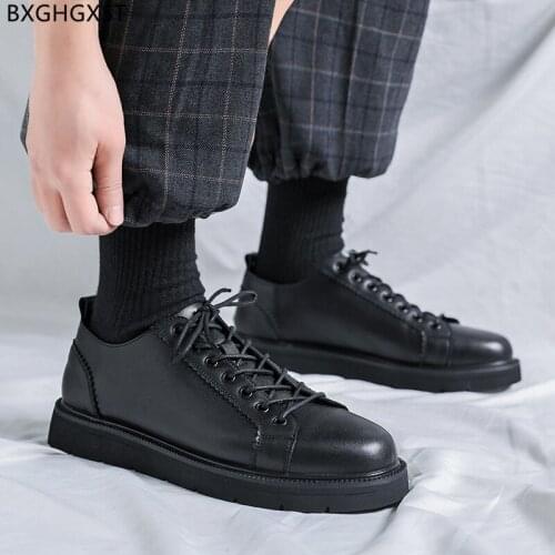 Black Oxford Man Shoes High Quality Casual Business Shoes Men Platform Dress Shoes Mens Fashion Office 2021 Chaussure De Homme