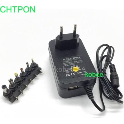 3V 4.5V 5V 6V 7.5V 9V 12V 2A 2.5A AC / DC Adapter Adjustable Power supply Universal Power Charger for LED Light Bulb LED Strip