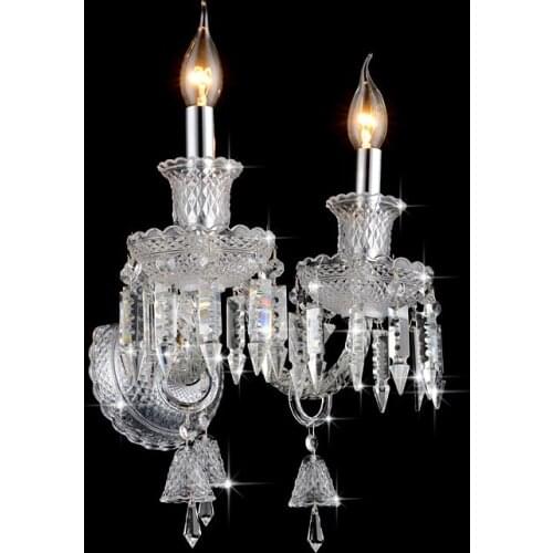 Mounted Hotel Project Crystal Lighting Parlor High Clear Crystal Wall Sconce Living Room Villa Long Big LED Indoor Wall Lamp Led