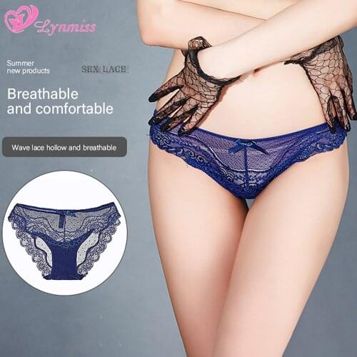Womens panties Sexy Lace Underwear Low-Waist Breathable Mesh Panties Ladies Sexy Lingerie Girls Triangle Briefs underpants
