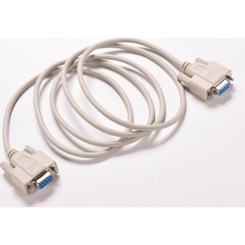 1PC 5ft F/F Serial RS232 Null Modem Cable Female to Female DB9 FTA Cross Connection 9 Pin COM Data Cable Converter PC accessory