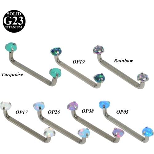 1 Piece G23 Titanium Crystal AB CZ Gem Internally Threaded Surface Barbell Micro Dermal Anchor 14G Body Piercing Jewelry