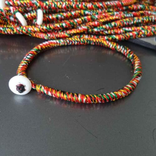 BB-231 Tibetan handmade Kingkong Knots Amulet Bracelet Threads 5-Colors Thread 10pcs lot