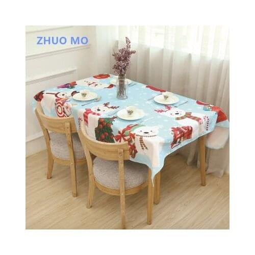 2018 Christmas tree tablecloth Santa Claus elk snowman table cover for home decoration accessories party decoration table cloth