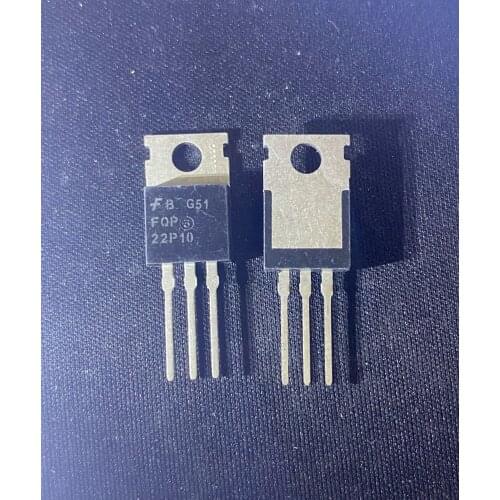 50pcs/lot FQP22P10 100V 22A TO-220