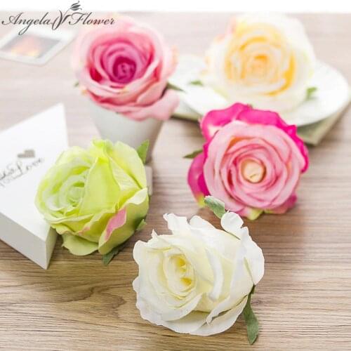 50PCS/lot Artificial rose flower head silk DIY arched fake flower wall wedding decoration the new DIY for home shop window decor