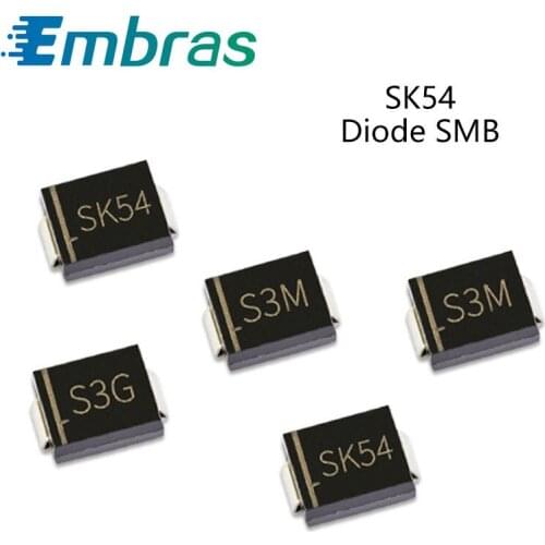 50Pcs SMD Rectifier Diode SK56 SK54 SK34 S35 S3M 3A 50V 100V 200V 400V 600V 800V 1000V Electronic Components PCB DO-214AB SMC