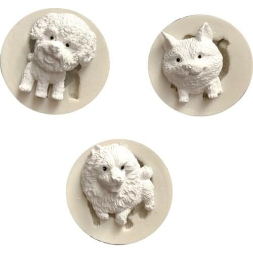 Aouke 3 dog style silicone mold candy clay mold chocolate cake mold soft clay cooking decoration tools