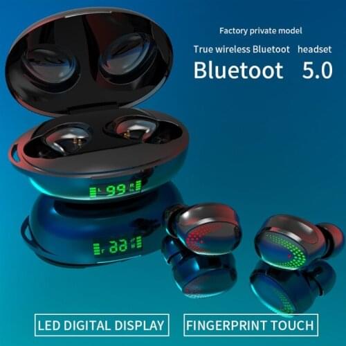 53CC TWS Bluetooth Headphones Stereo Sound Earphones with Charging Case Intelligent Auto Pairing IPX 4 Language Switching